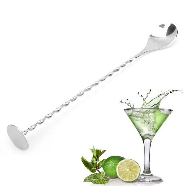 Threaded Bar Cocktail Wine Spoons