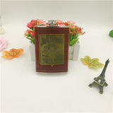Vodka Hipflask With Leather