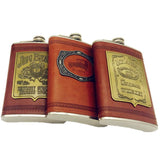 Vodka Hipflask With Leather